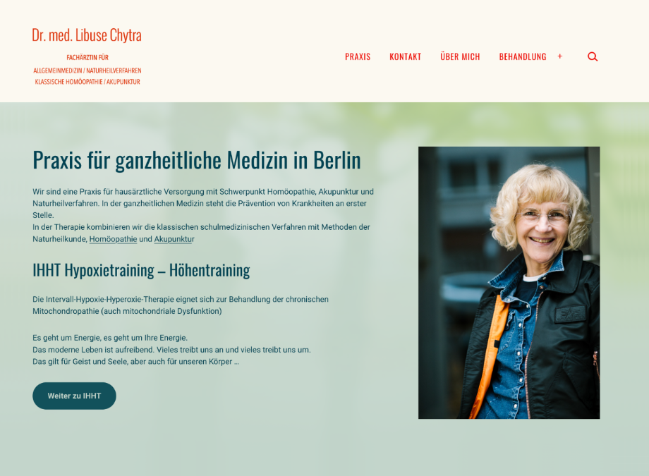 Startseite der Praxis Dr. Chytra