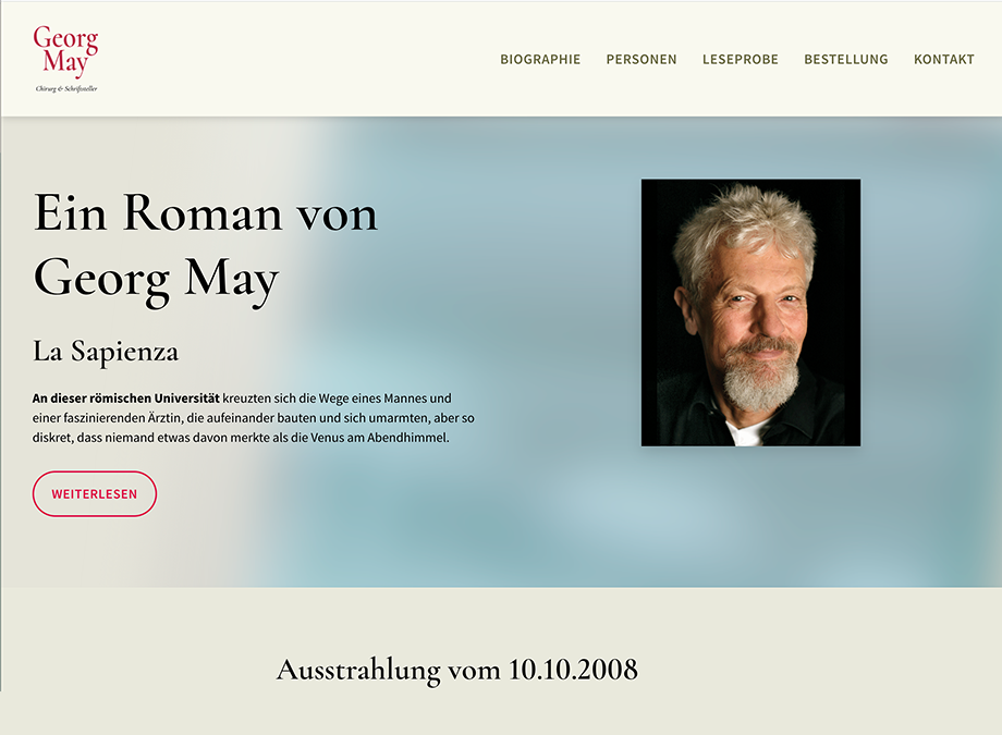 Website des Chirurgen und Schriftstellers Georg May